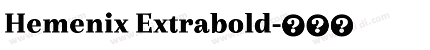 Hemenix Extrabold字体转换